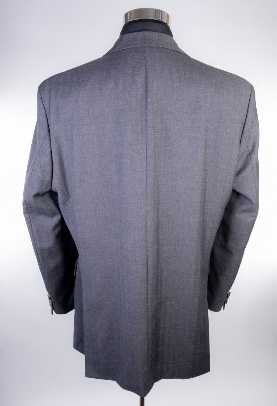 Hugo Boss 2-Pcs Gray Suit Super 100 Wool Jacket Blazer Sz 46L Pants 42X33 - Picture 8 of 16